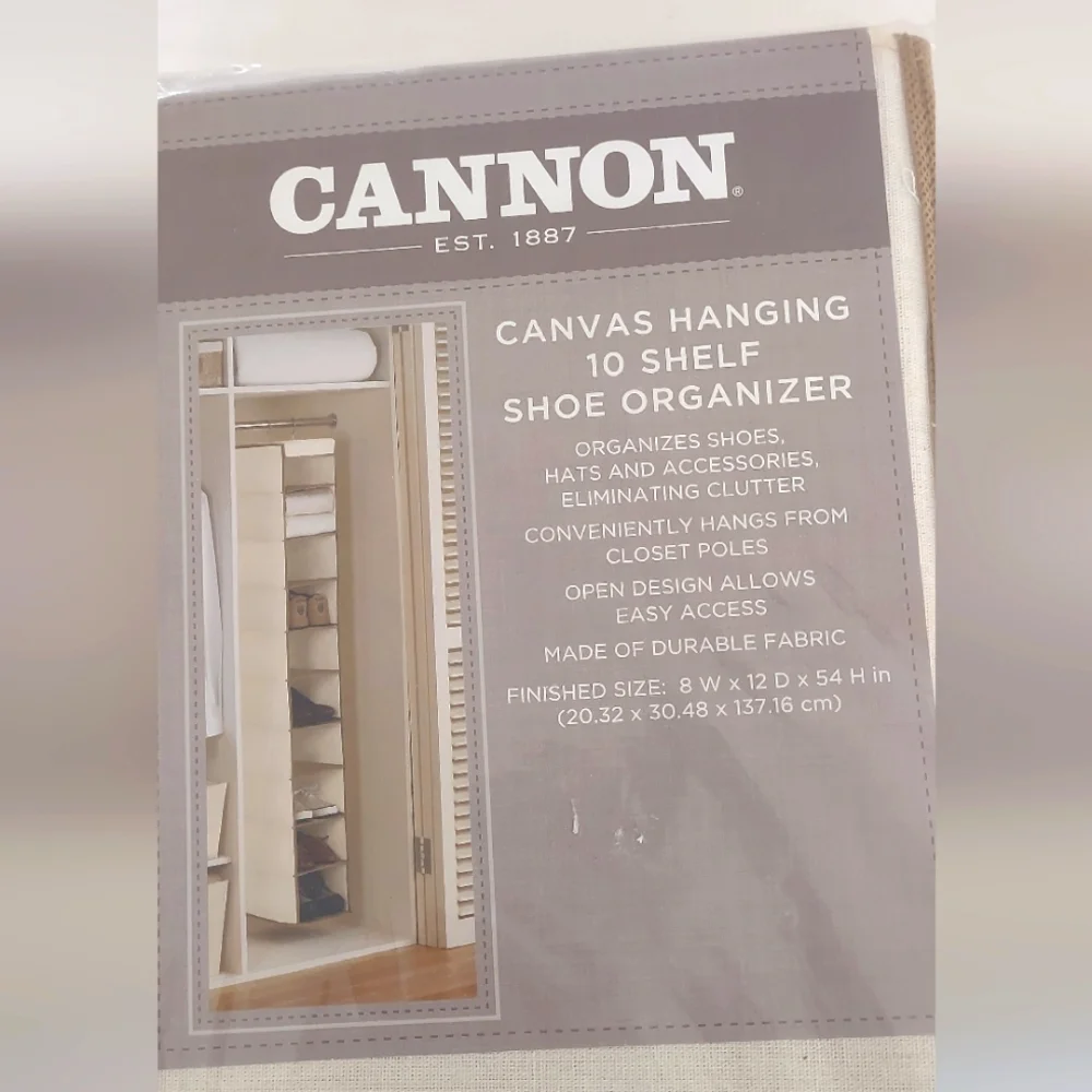 Canon Canvas Hanging Shoe Organizer - Cream
